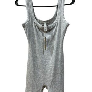 Skims Cotton Jersey Gray Romper Onesie Soot Size Large NWT